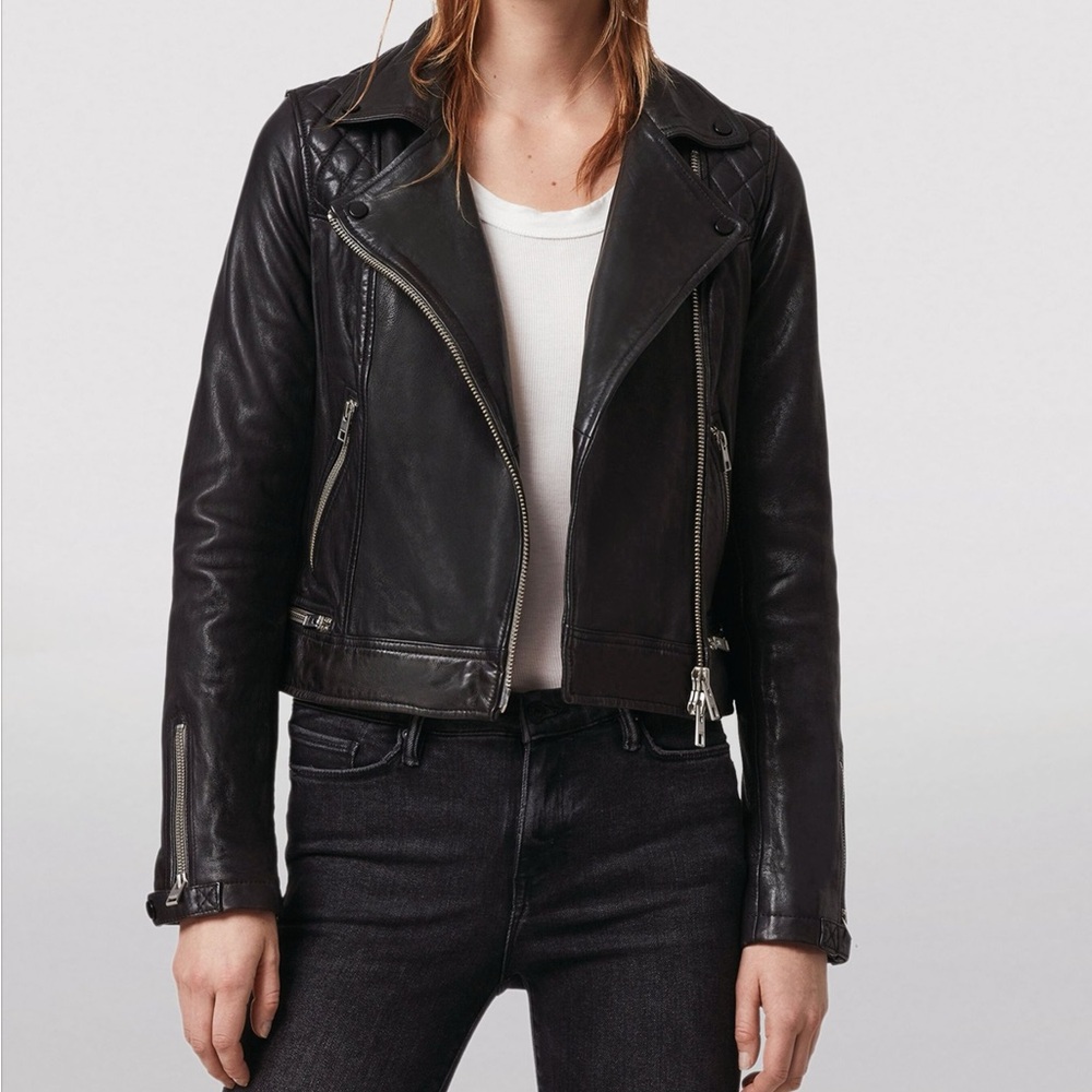 All Saints Black Leather Jacket